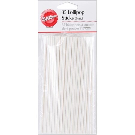 Wilton Wilton W1007 6" White Lollipop Sticks - 35 per Pack W1007